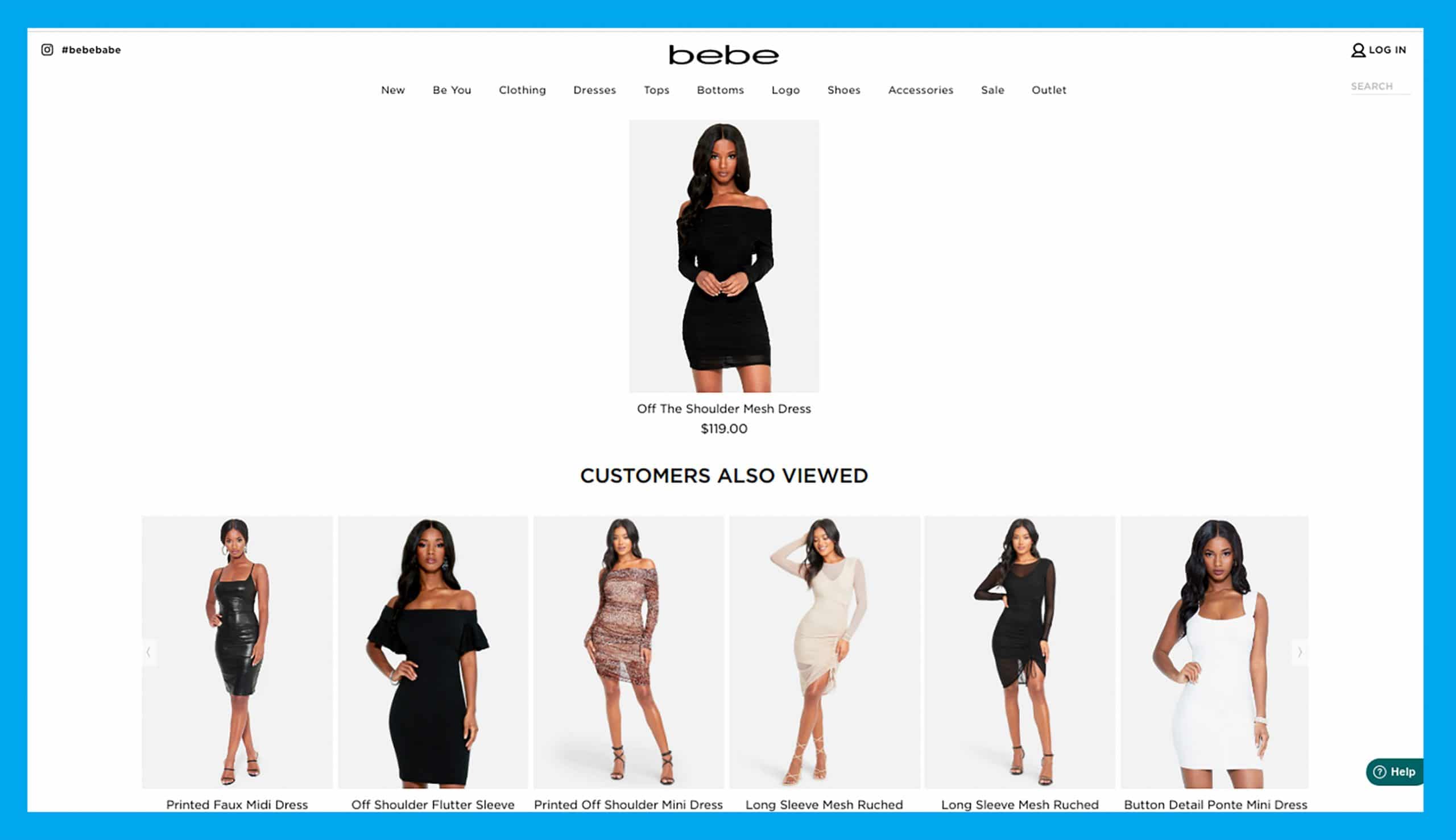 Related items on Bebe site